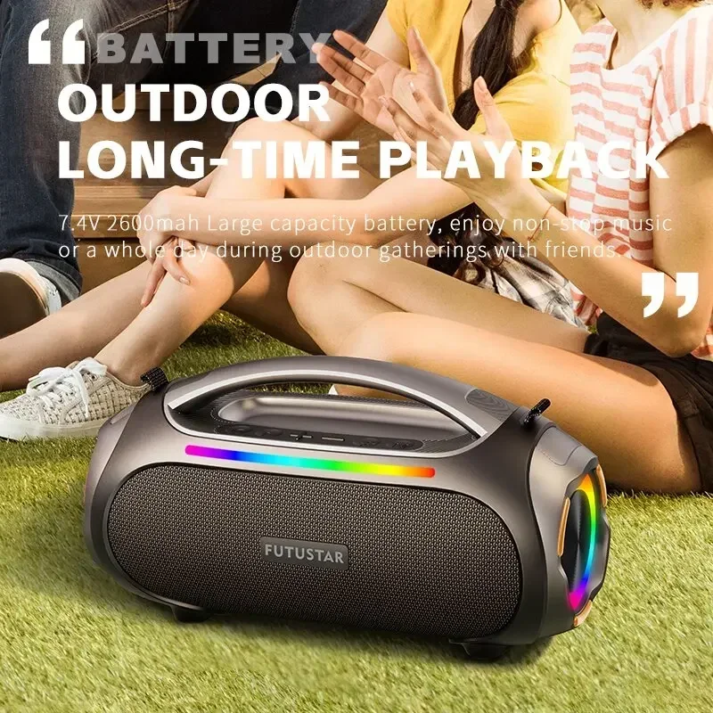 60W Outdoor Waterproof Rechargeable Boom Box TWS Series Music Party Subwoofer Bluetooth Speaker HIFI Portable Loud Stereo System