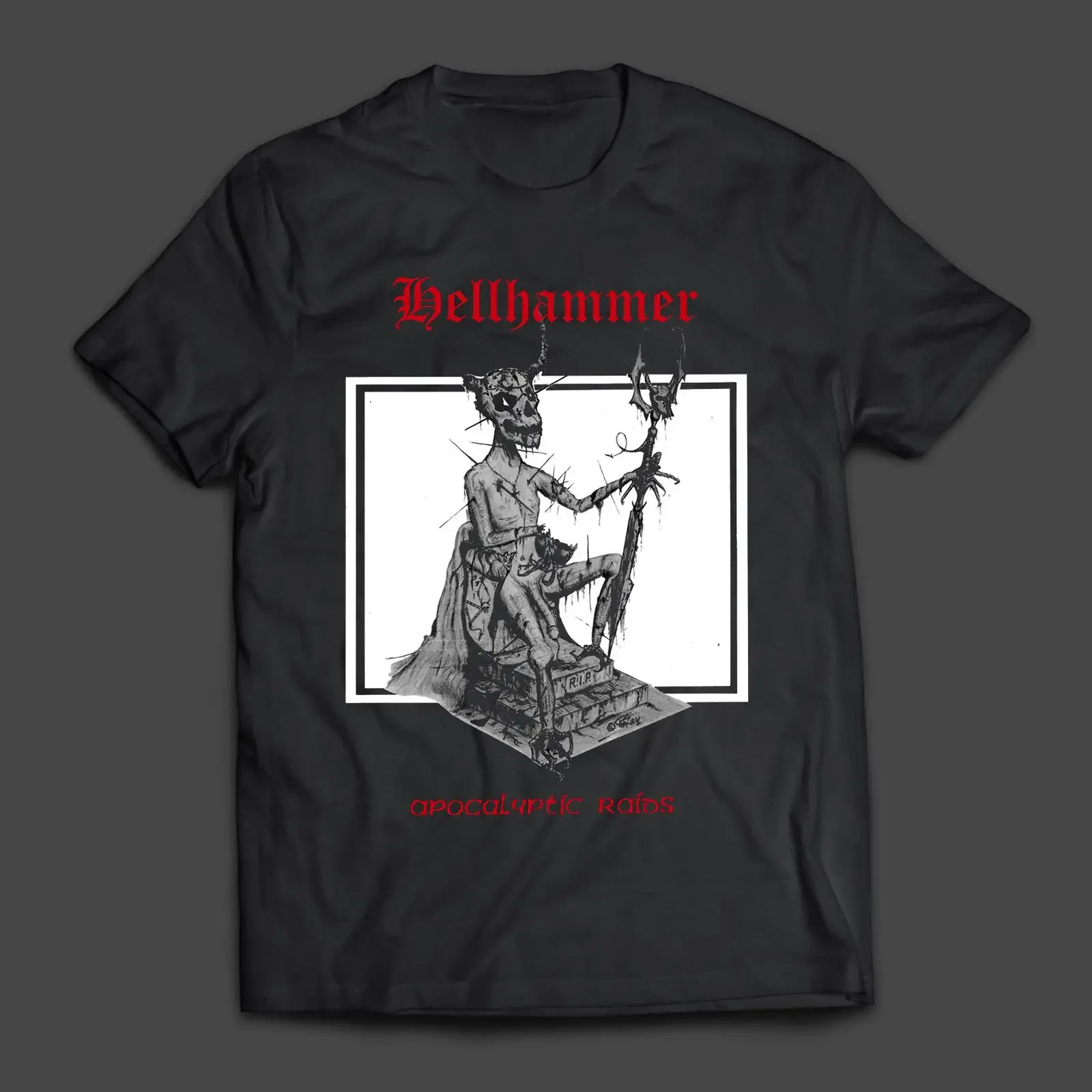 HELLHAMMER Apocalyptic Rides MERCH T SHIRT LONGSLEEVE HOODIE w backprint vintage Washed Soft Slightly Stylish Unisex