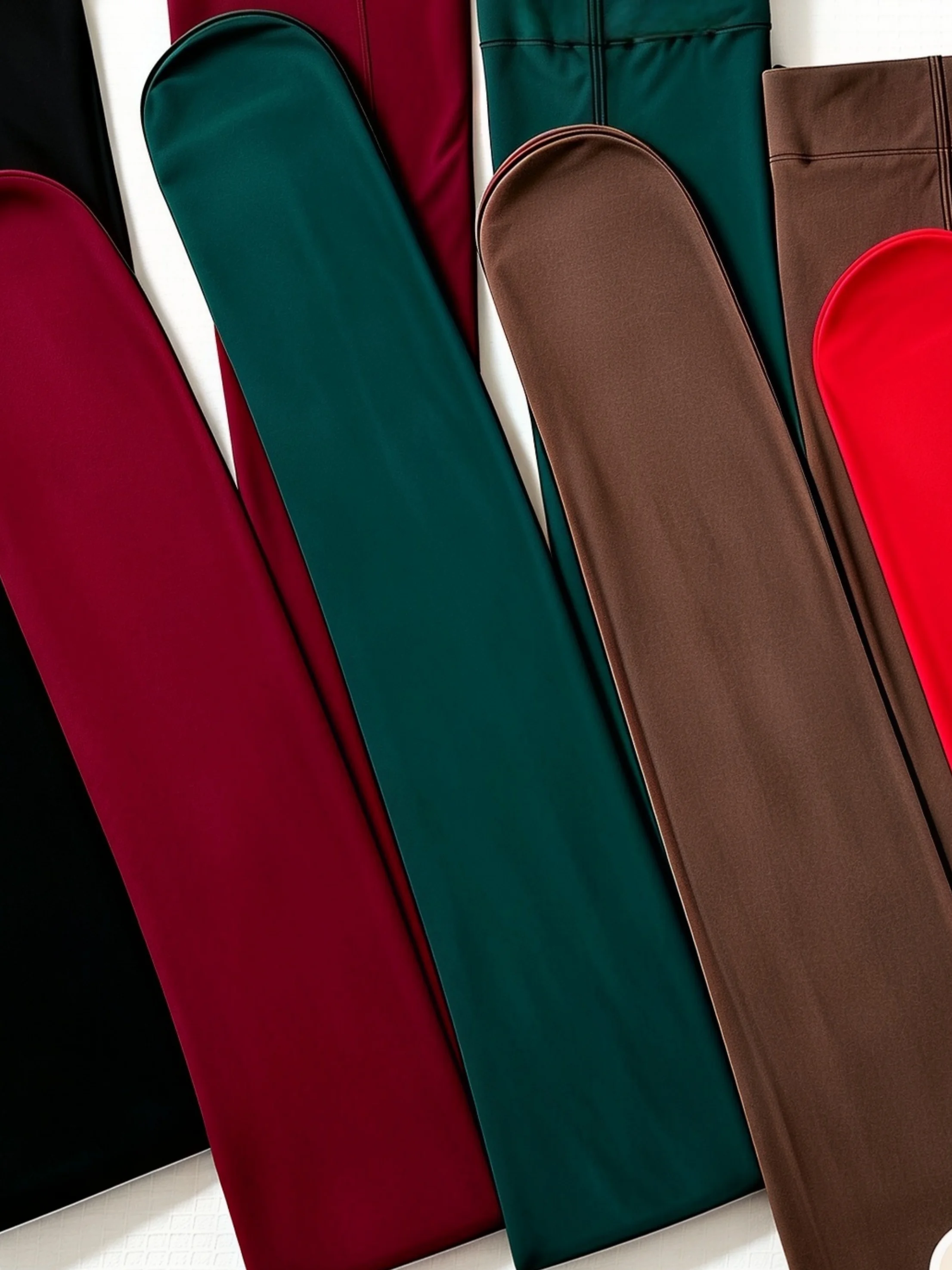 5 Pairs Solid Matte Velvet Tights Buttery Soft High Stretch Retro Versatile Basic Pantyhose for Daily Commutes and Date