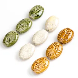 37# Big Flower Beramic Beads Porcelain bead Color ancient Jewelry Making part for Necklaces #MY221