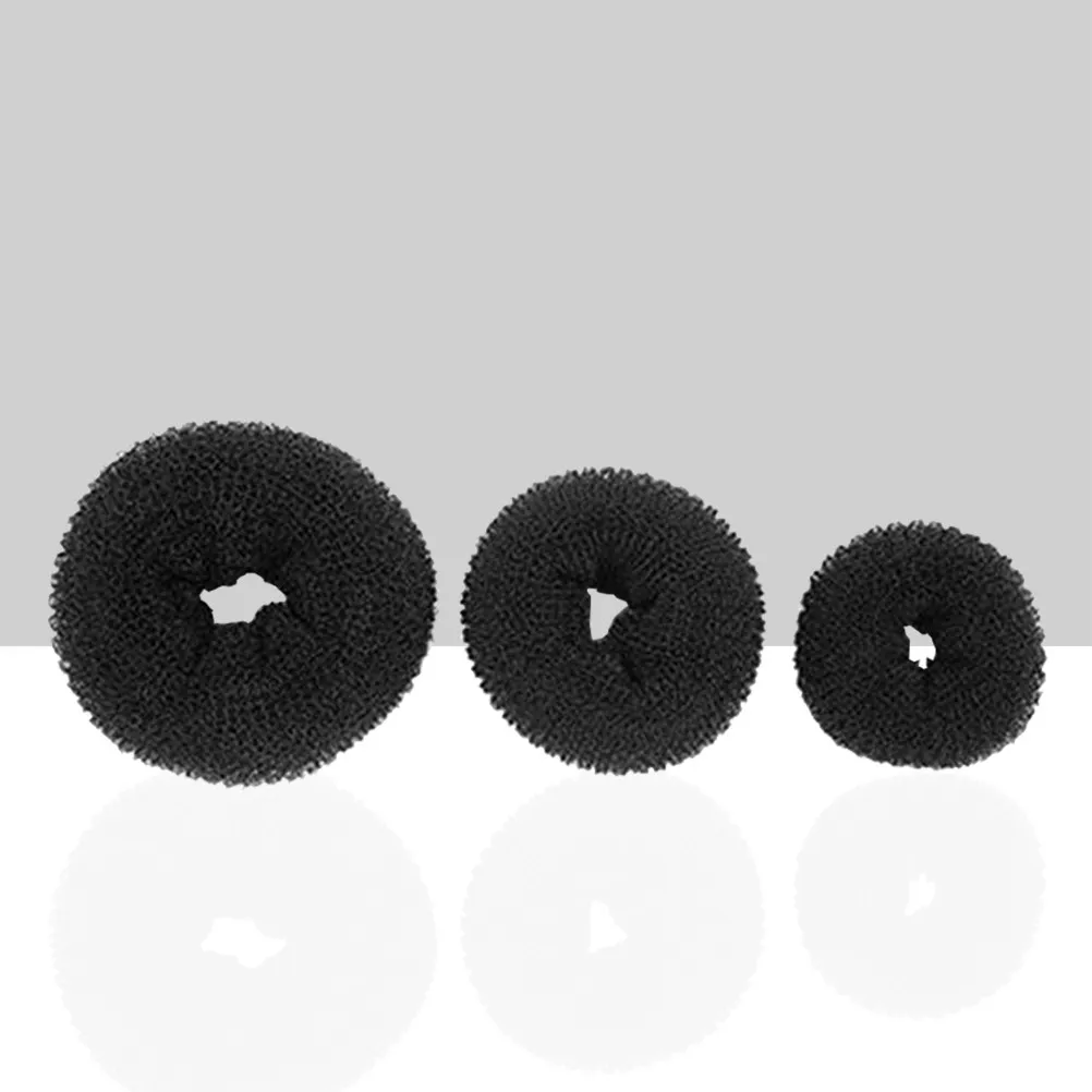 

Набор из 3 нейлоновых форм для пучков (шиньонов) для женщин, инструмент для быстрой и элегантной укладки волос, для балетных выступлений