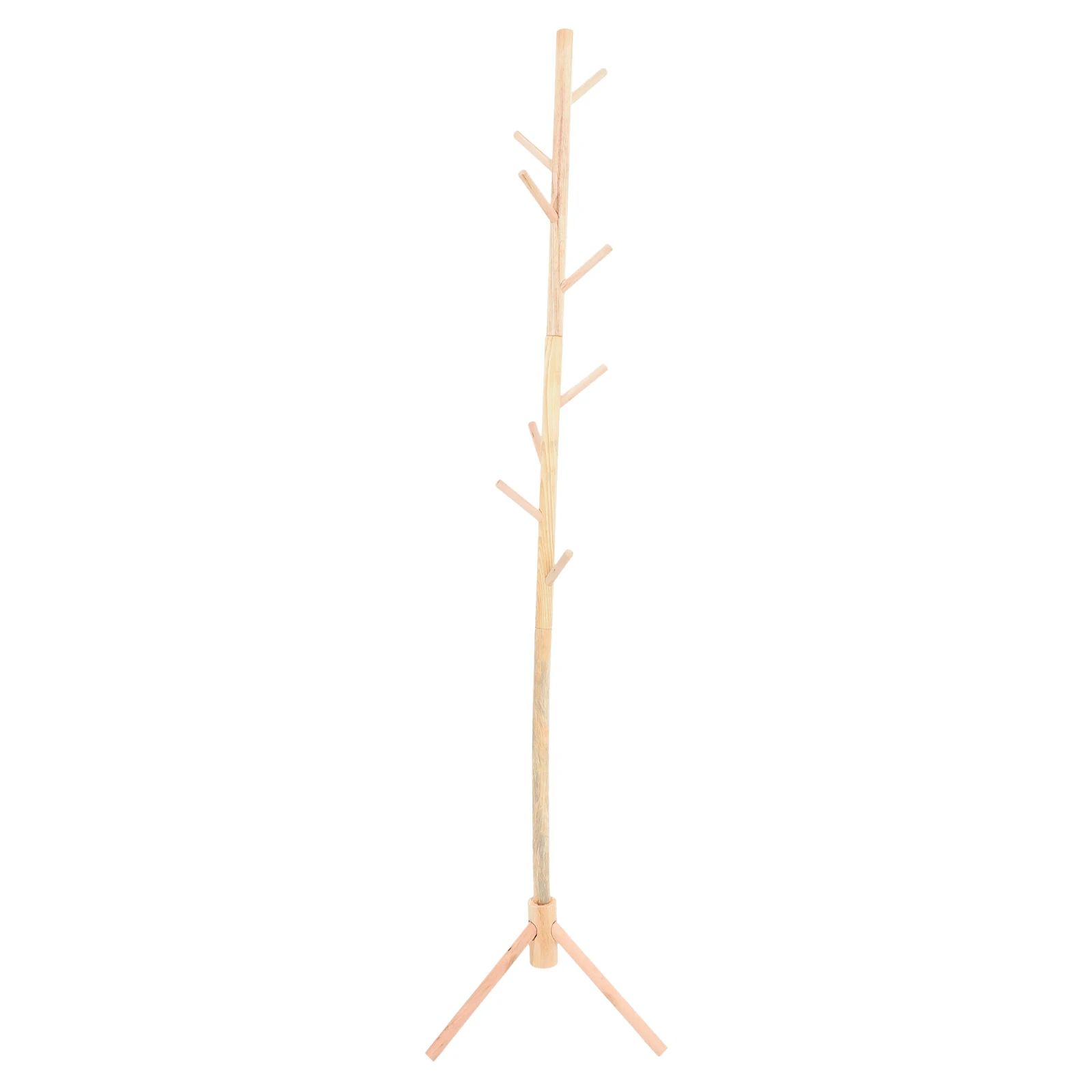 

1pc Premium Standing Coat Rack Wooden Floor Hanger Detachable Clothes Hat Organizer Rack For Bedroom Living Room Decor