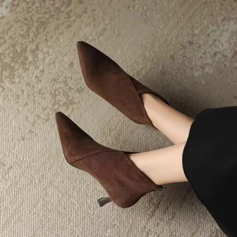 Suede Woman Pumps New High Heels For Women Office Shoes Fashion Stiletto Heels Women Basic Pump