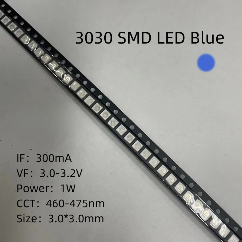 

1W 3030 SMD LED Blue 3.0*3.0mm High brightness High quality lamp beads