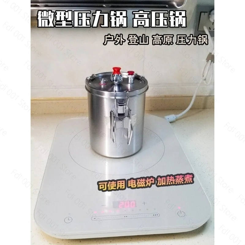1000ML Lightweight Camping Pressure Cooker, Stainless Steel