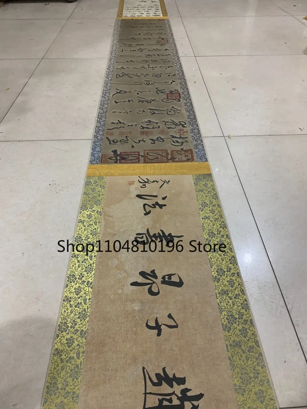 Old Chinese Zhao Mengfu (Zi Ang) Style Running Script Calligraphy Handscroll