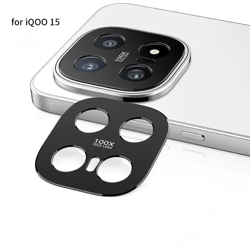 For Vivo iQOO 15 Camera Bezel Anti Scratch Matte Metal Frame Cover Hollow Film Super Slim Lens Protector Cap Sticker