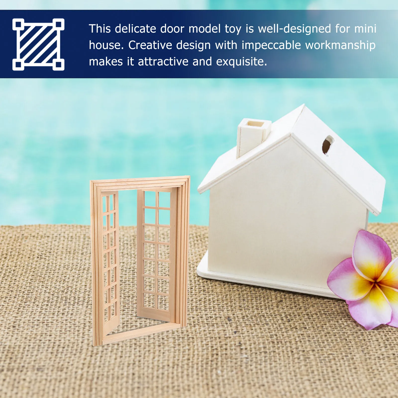 

1 шт. Миниатюрная деревянная дверца ручной работы для декора миниатюрного домика, мебельный декор, элемент для DIY-дизайна интерьера, для фото