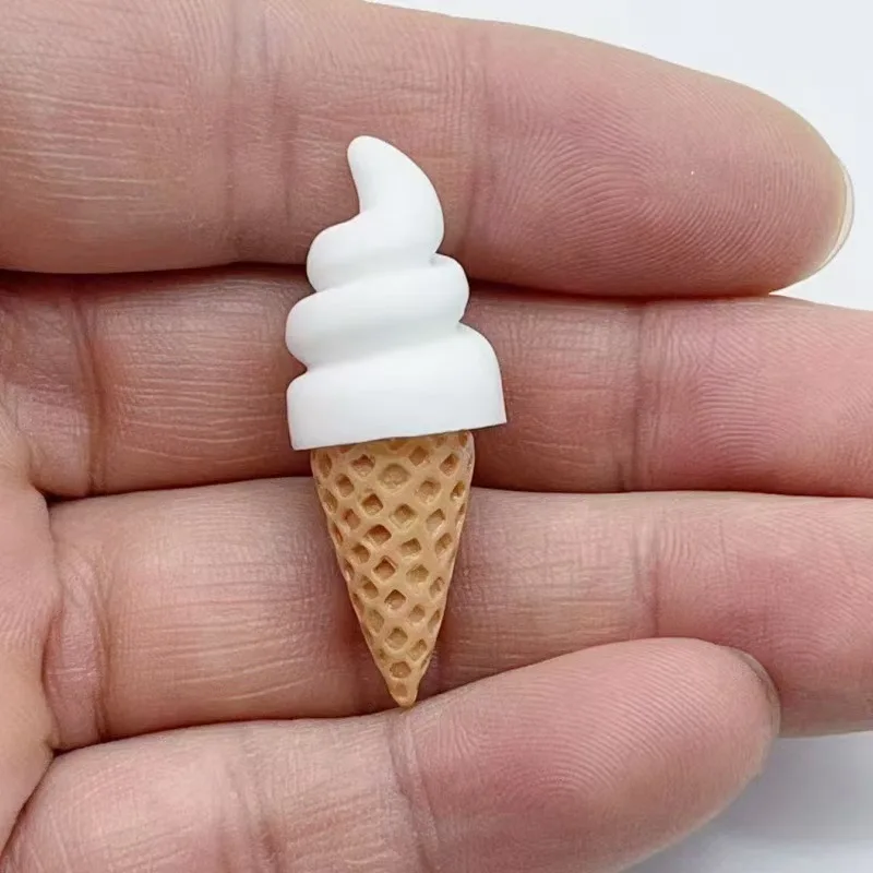 10pcs Dollhouse Toy Ornament Resin Imitation Sweetener 3D Ice Cream Decoration Material Jewelry DIY Food Toy Accessories - view 5