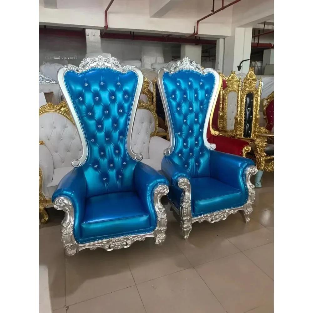 Hanbo European style high back chairs hotel lobby decoration  bride and groom  hotel dining chairs