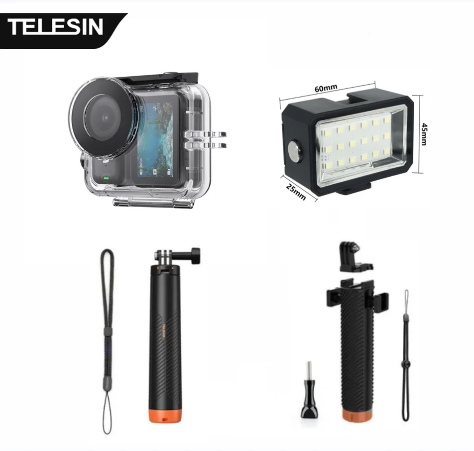 TELESIN 60M Diving Waterproof Case For DJI OSMO Nano Underwater Anti-fog Housing Cover For DJI Nano Protective Cover Case