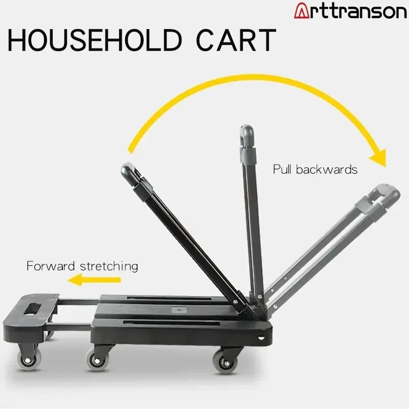 Outdoor Home Shopping Carts Sales Folding Cargo Handling Flat Cars Portable Luggage Load Carrying Small Hand Truck