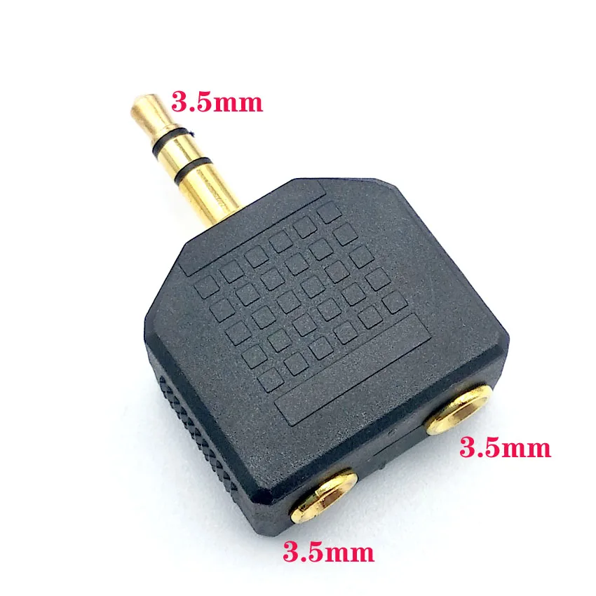 2PCS 2.5 Mm Male To 3.5 Mm Mono / Stereo  Female Audio Stereo Adapter Plug Converter Headphone Jack With cable extension cable