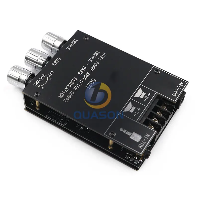 Digital TPA3116D2 Bluetooth 5.0 Subwoofer Amplifier Board 2.0 Channel Power Audio Stereo Amplifier Board 2*50W Bass AMP ZK-502T