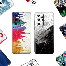 3D Colorful Pattern Matte Skins Film Wrap Skin Phone Back Sticker For HUAWEI P40 Pro P30+ P20 Mate 30 Pro 20X Cartoon Sticker