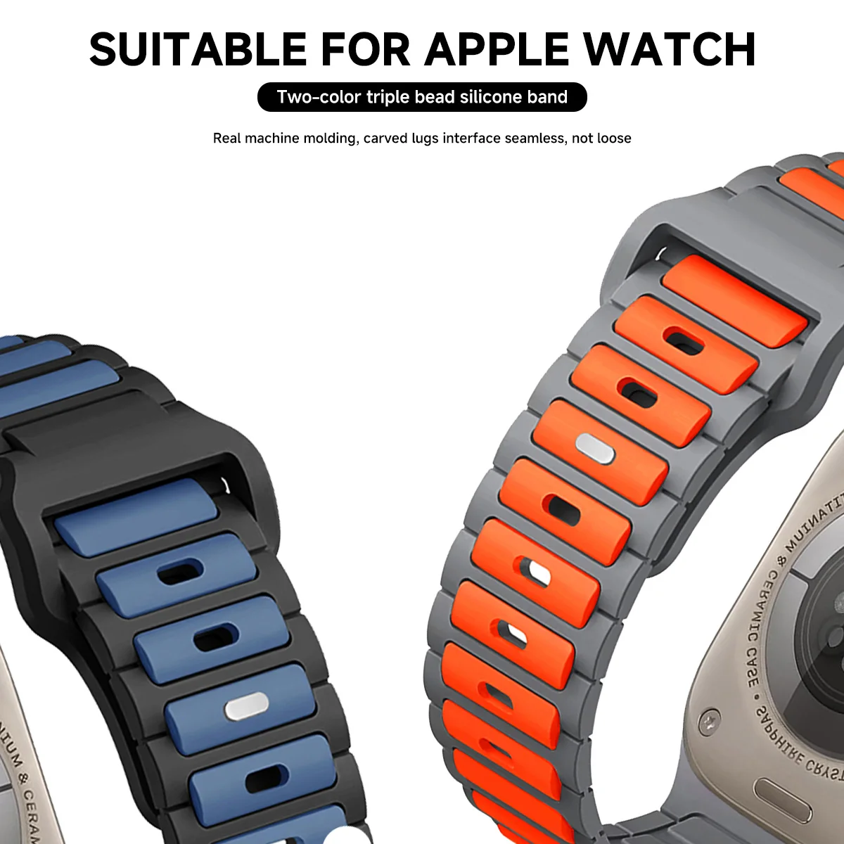 Silicone Strap for Apple Watch Band Ultra 2 49mm 45mm 44mm 42mm 41mm 40mm Soft Wristband Iwatch Series 9 8 7 6 SE 5 4 3 Bracelet