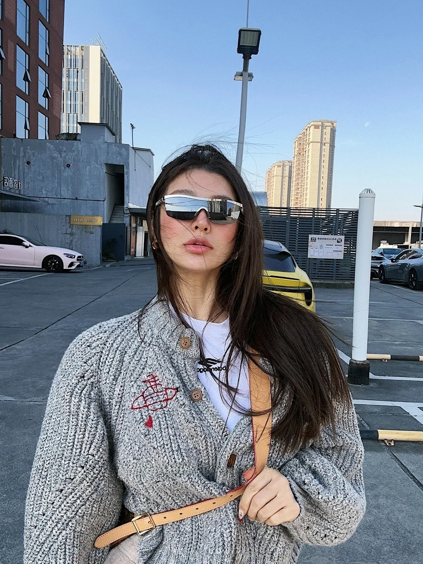 

Свитер с вышивкой логотипа, кардиган Thi Knit Lazy Feel, осень-зима, винтажное женское модное хлопковое вязаное пальто