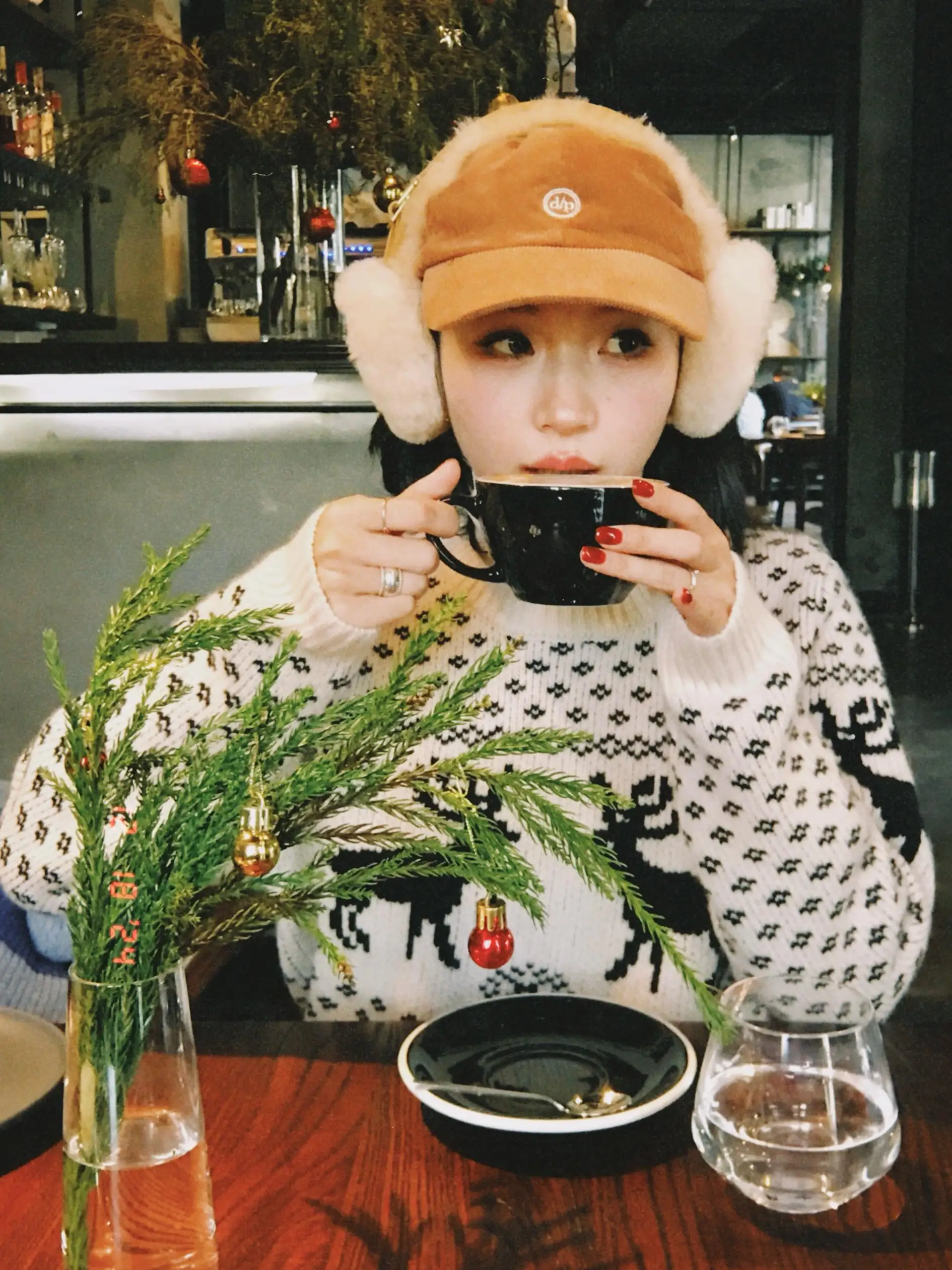 

Тяжелый шерстяной свитер из 00% шерсти Thi Needle Knit с узором оленя в стиле ретро, женский модный длинный рукав прямого кроя...