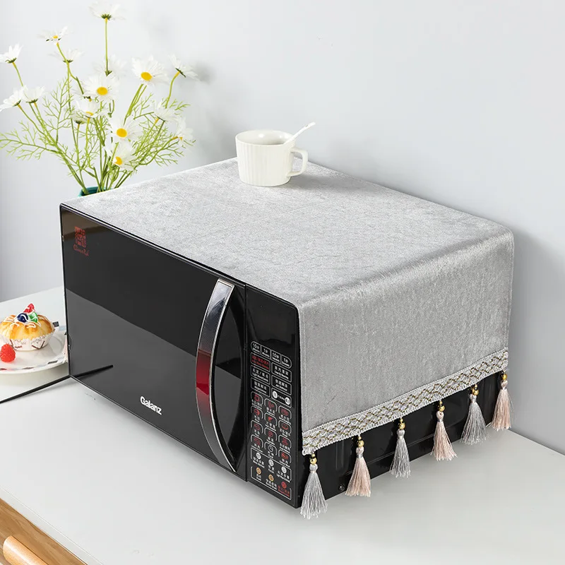 

Microwave Oven Dust Oil-Proof Universal Fit Fabric Cloth Protector For Kitchen Appliances Microwave Protective