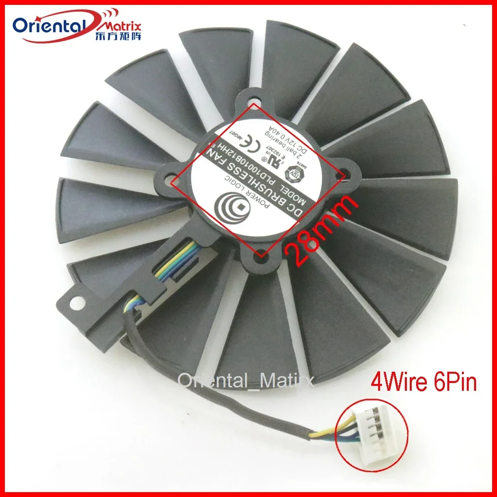 

PLD10010B12HH 12 В 0,40 А 95 мм Вентилятор VGA для ASUS PHOENIX RTX2060 GTX1650S GTX1660 1660S GTX1660ti Вентилятор охлаждения видеокарты
