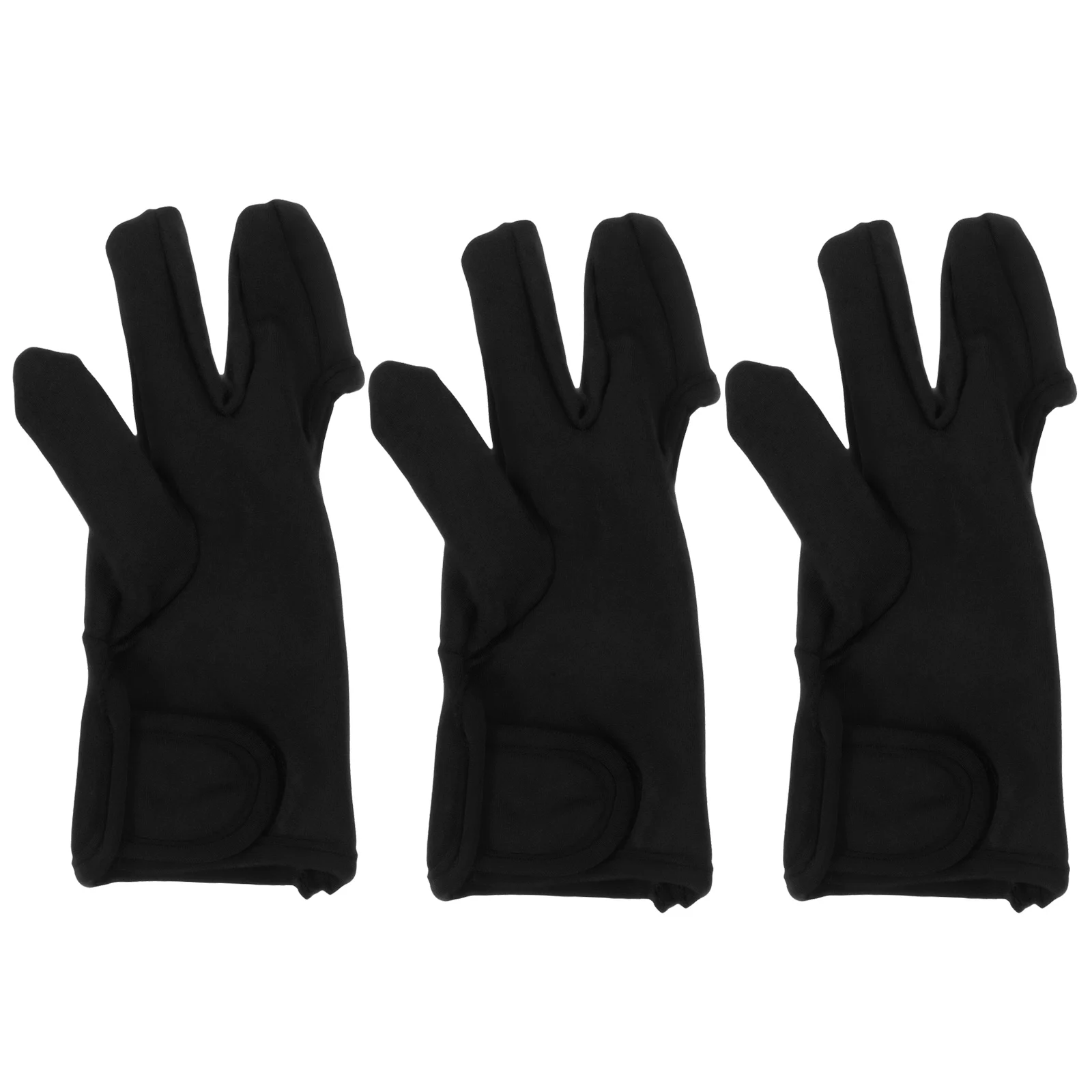 

3pcs Black Cotton Heat Resistant Gloves for Hairdressing Styling Mitts Long Serving Life Comfortable Wear Resistant