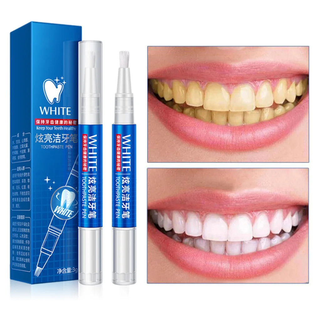 

2.5ml Teeth Whitening Pen Cleaning Serum Remove Plaque Stains Whiten Teeth Tooth Whitening Pen Gel Oral Hygiene Dental Tool 1Set