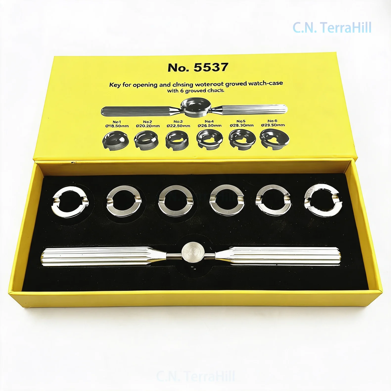 Watch Back Case Opener Tool 5537 6 Heads Screw Back Remover for Watch Repair Grooved Case