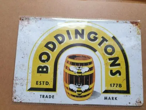 Boddingtons Bitter Metal Sign Plaque Man Cave Beer Retro Pub Bar Garage FREE P&P