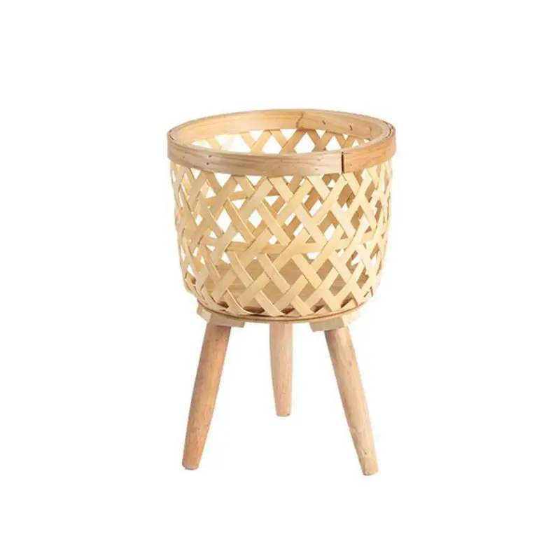

A67P-Flowerpot Bamboo Rattan Flowerpot Twill Balcony Flower Box Flower Display Shelf