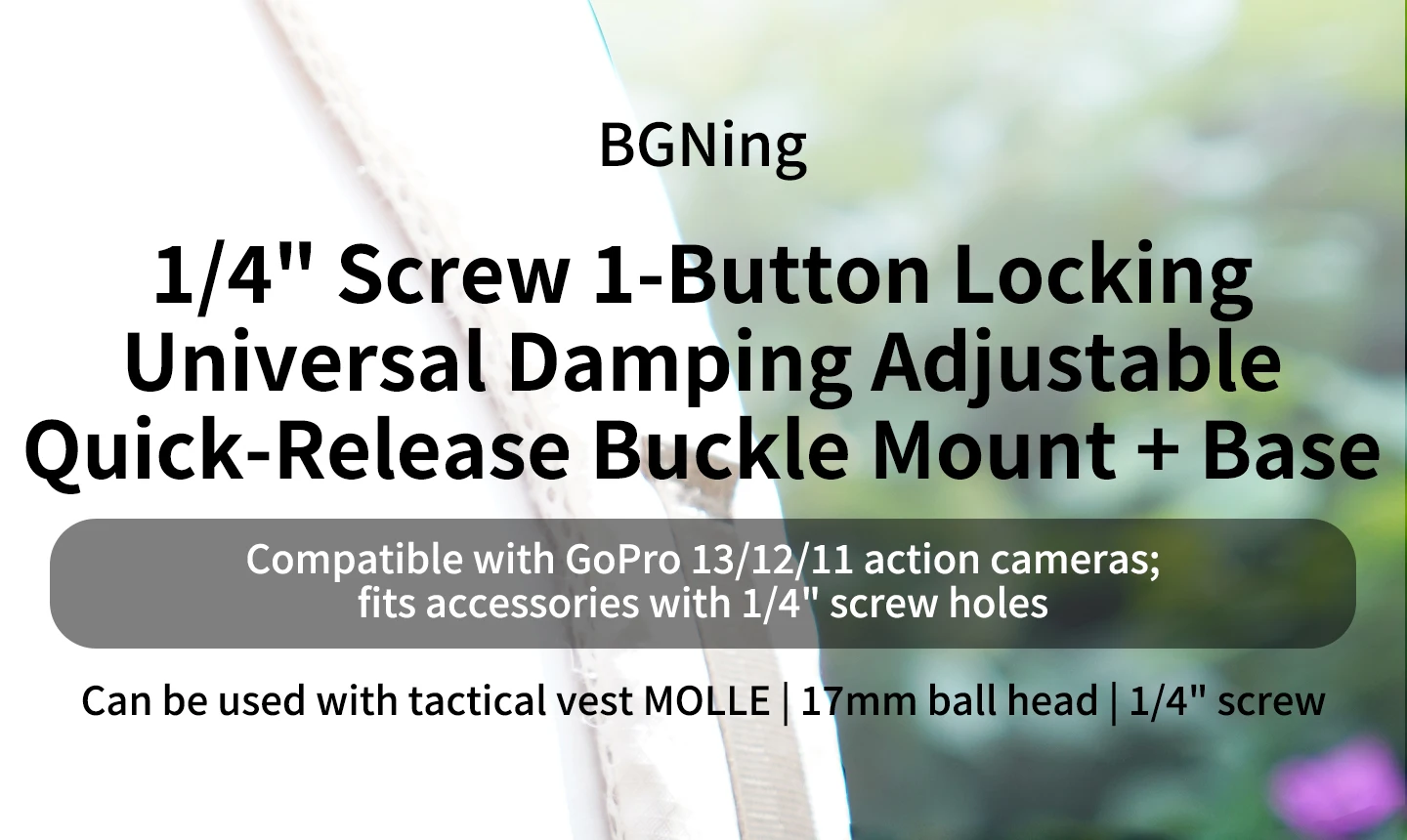 Taktische Weste MOLLE Kamerahalterung für Outdoor POV Aluminium-Basis 360° Kugelkopf Stativadapter für GoPro 13 DJI OSMO Pocket 4 – Detail 7