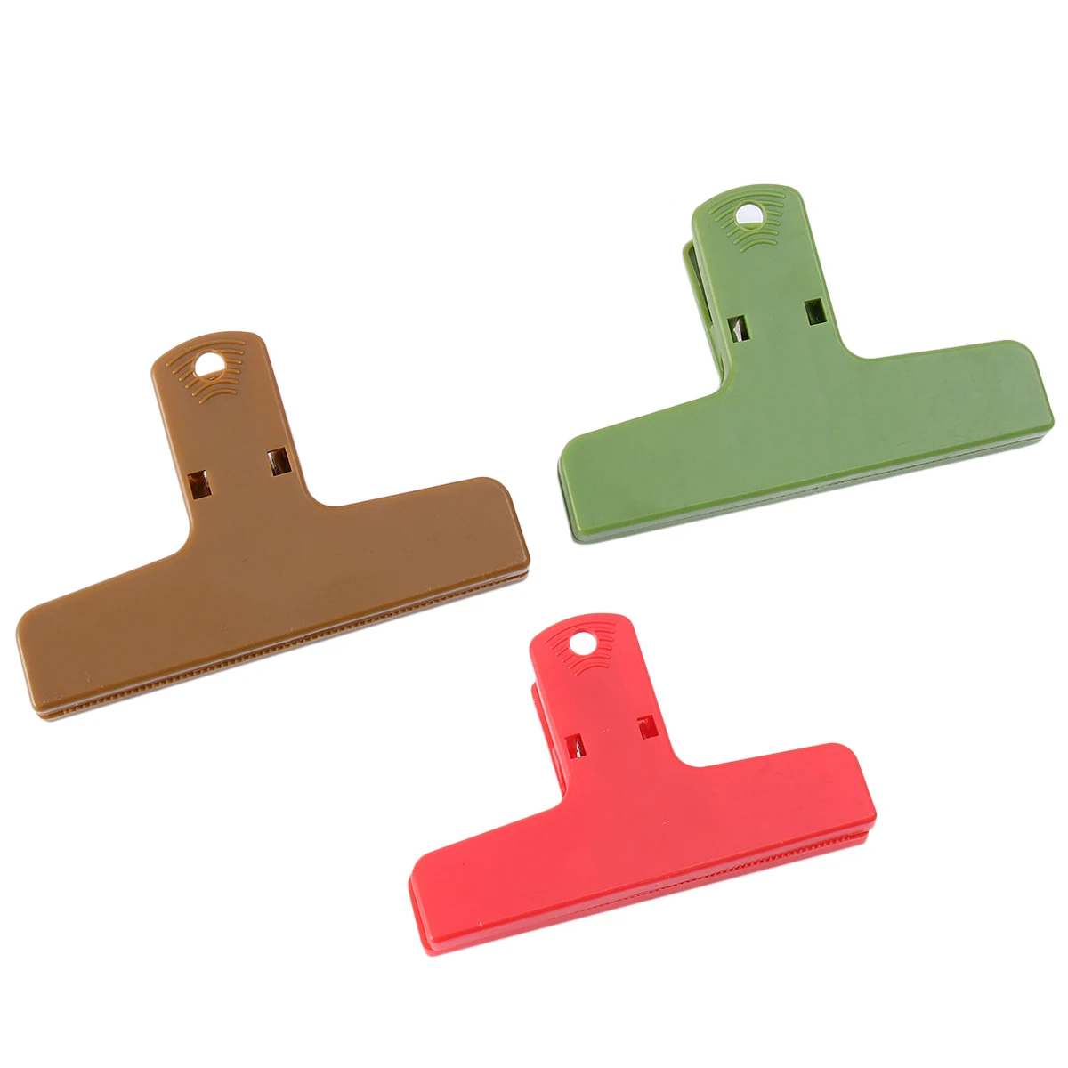 

3Pcs Colorful Paper Clamps Plastic Bill Clips for Organizing Notes Schedules Photos At Home Office Retro Style