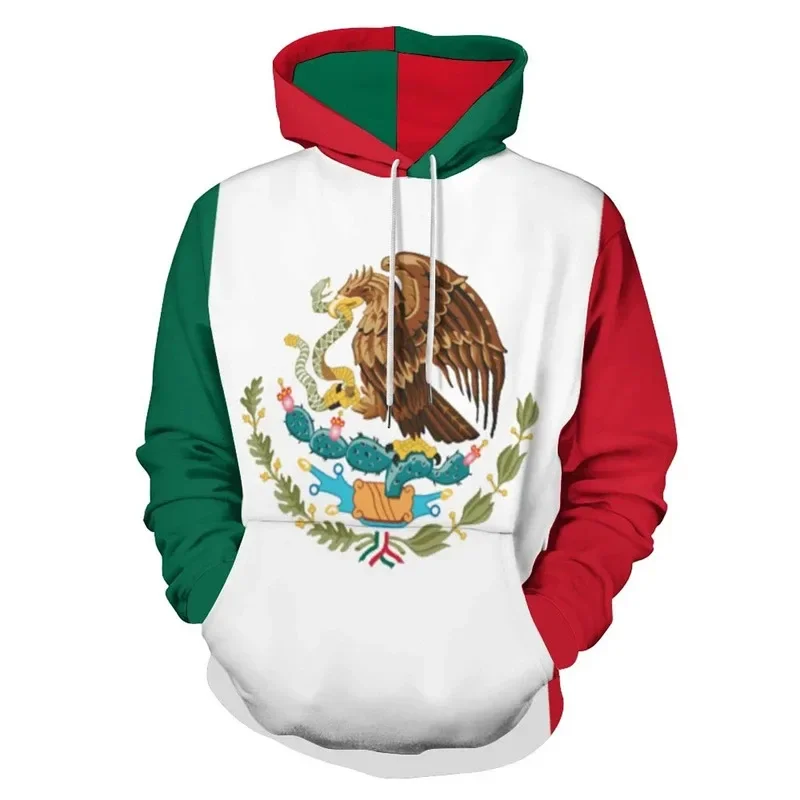 New Fall/Winter 2026 Collection: High-Quality Streetwear Y2K Men's Hoodies Featuring 3D-Printed Portugal Mexico USA Flags