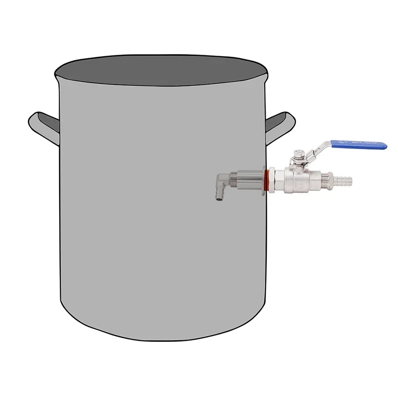 Weldless Whirlpool Arm 304 Stainless Steel 1/2 NPT, Homebrew Kettle Brewing Hardware