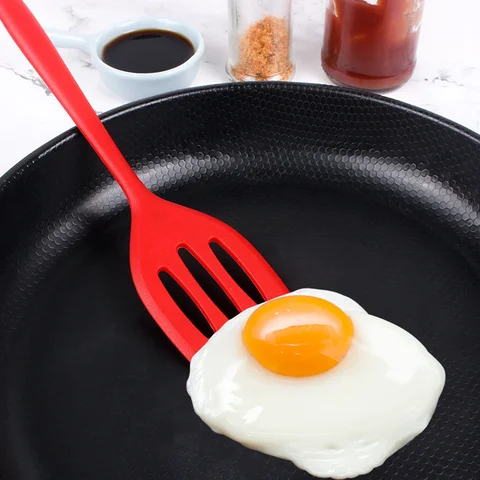 주걱 실리콘 터너 내열성 슬롯 주걱 다채로운 계란 주걱 플리퍼 요리 베이킹을위한 비 스틱 조리기구 Best5