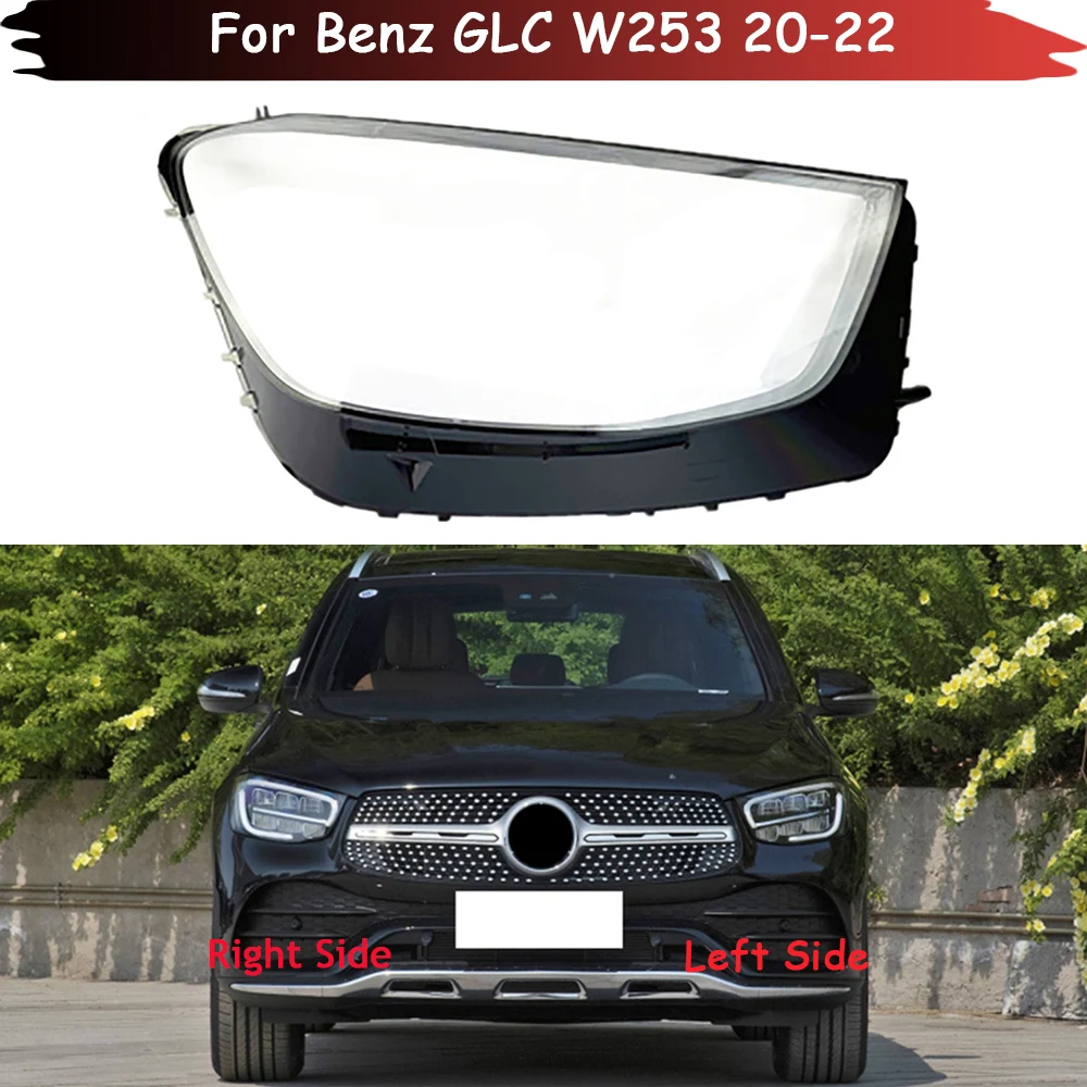 

For Benz GLC W253 GLC200 GLC260 GLC300 2020 2021 2022 Car Front Headlight Lens Cover Auto Case Headlamp Glass Lampshade