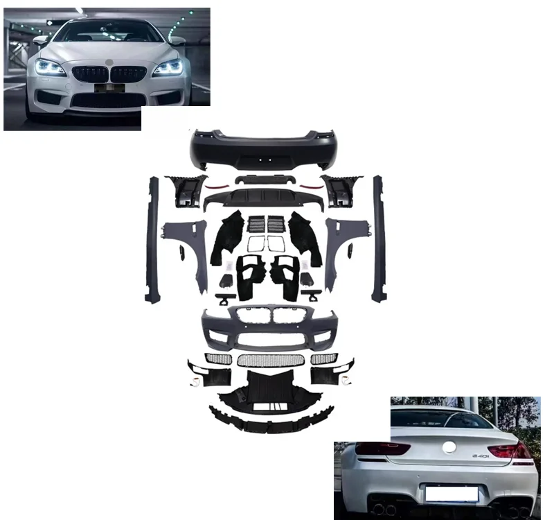 Good BodyKit for BMW 6 Series F06 F12 F13 upgraded to M6 style body kit bumper side skirt grille High quality car part