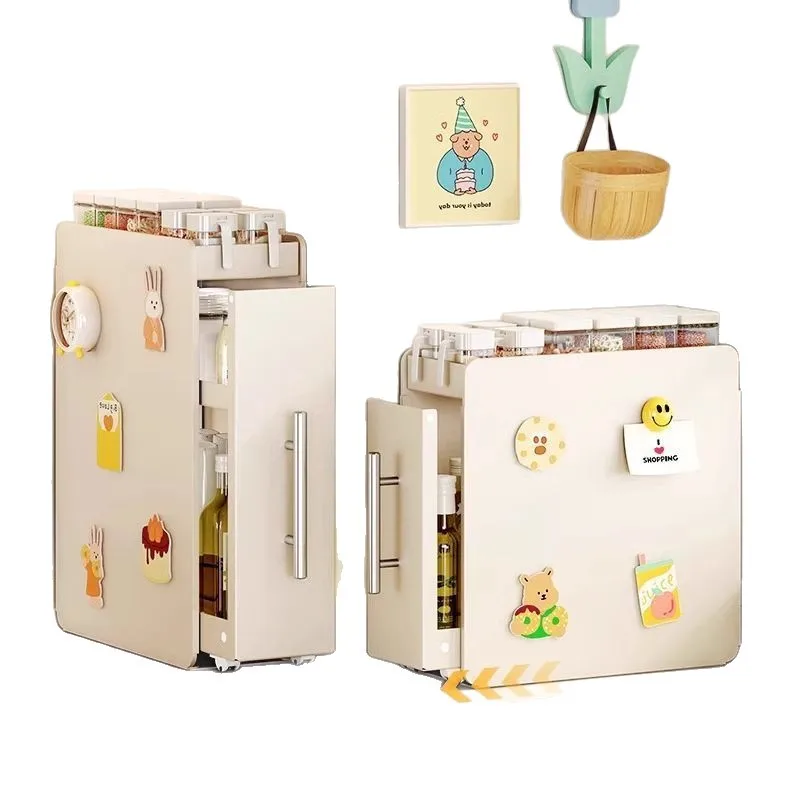 New seasonings, pull-out multi-functional multi-layer storage, oil, salt, sauce and vinegar, kitchen countertops
