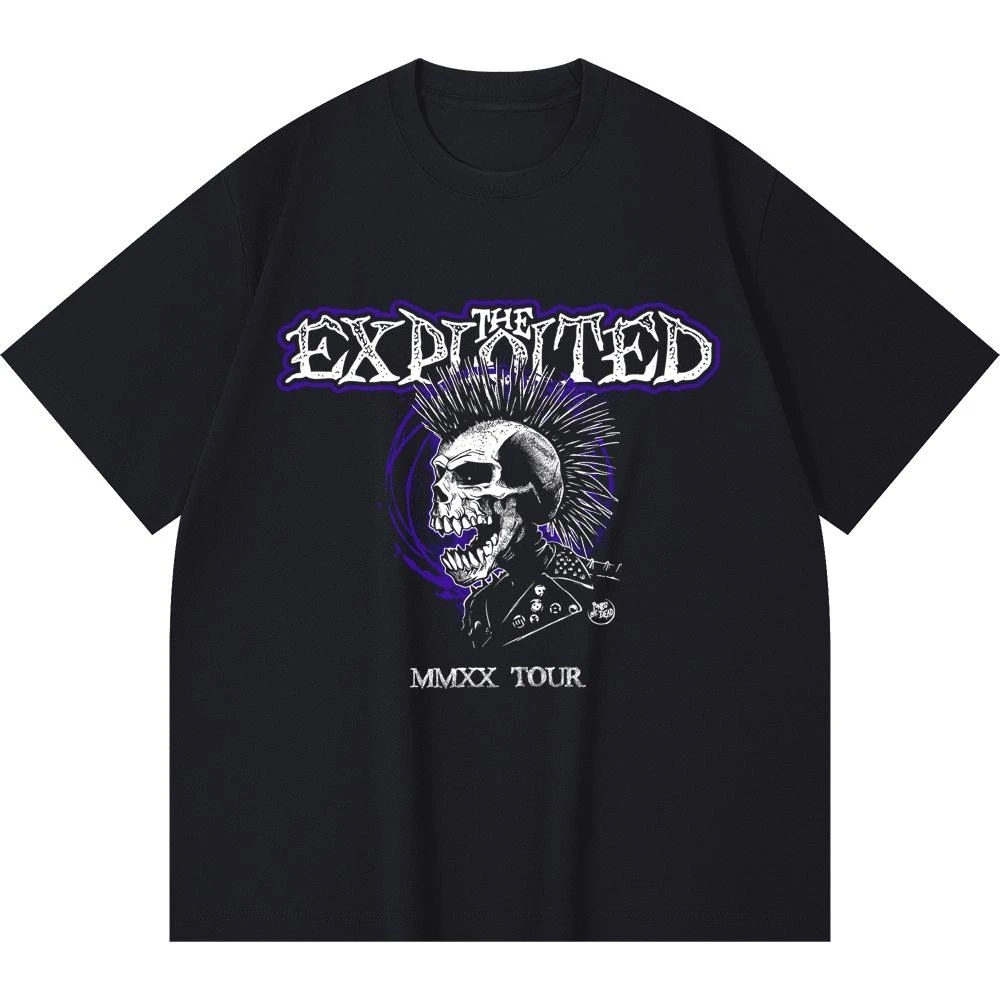 Motorcycle T-shirt Heavy Metal Impression Groupe De Rock Musique Populaire Suitable for Both Men and Women