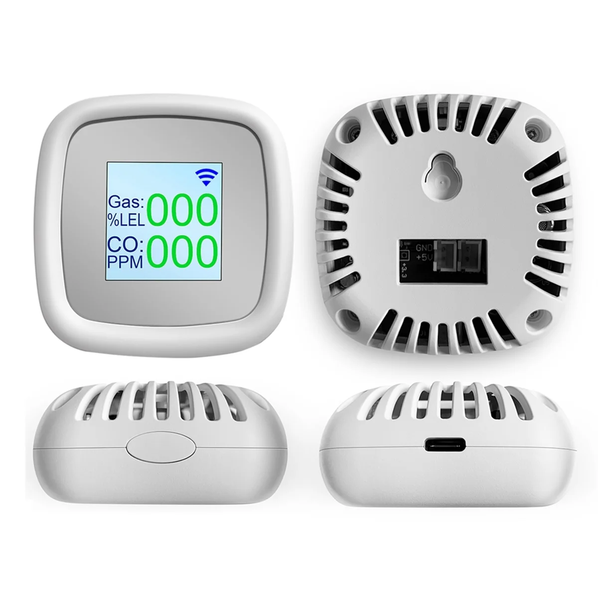 A06K Tuya WIFI Combustible Gas Detector Gas Alarm Digital Gas Detection Sensor Sound Alarm Smart Air Quality Detector,B