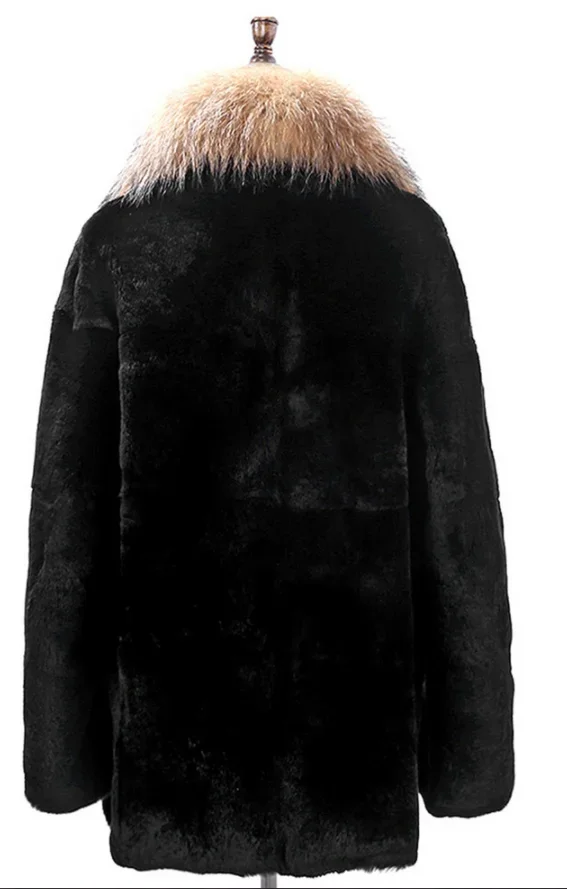 2021 New Arrival Men`s Fur Coat Wholesale Price Autumn Fall Winter Men`s Outwear Leather Collar Clothes