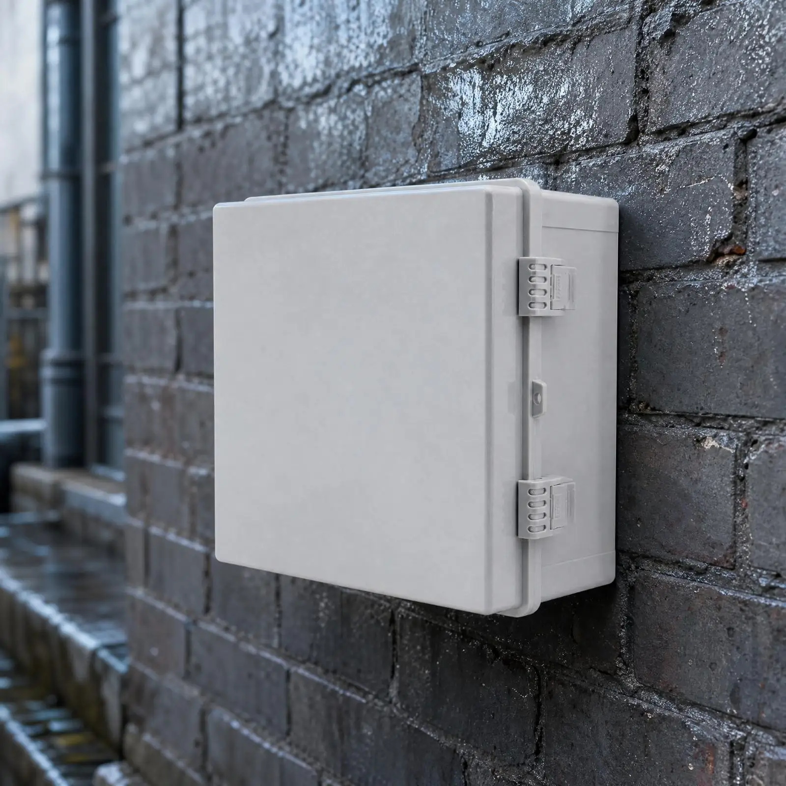 Outdoor Electrical Distribution Enclosure with Mounting Plate Dustproof Wall-Mountable Electrical Box with Hinged Door
