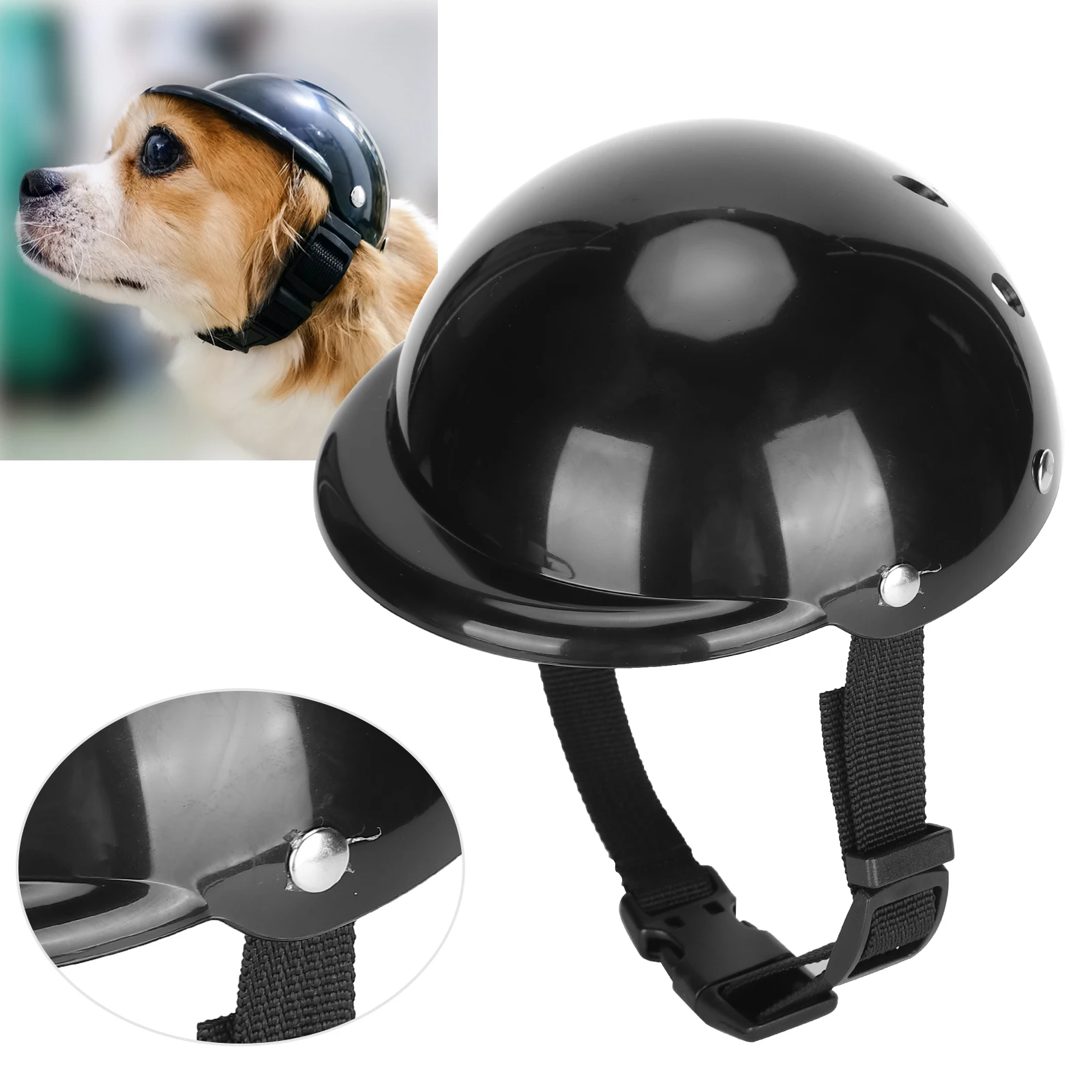 Enjoying Pet Riding Helmet Puppy Motorcycle Hat Pet Toy Hat Cap Dog Cat Accessories