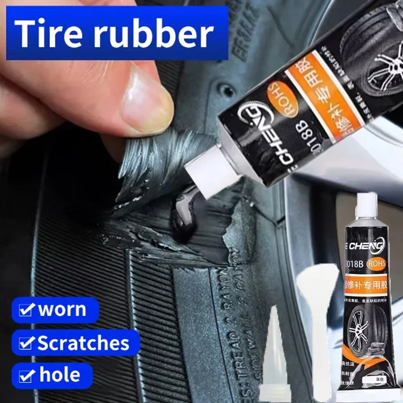 

QC12 Клей для ремонта шин Прочный резиновый износостойкий некоррозийный клей Клей для уплотнения шин Герметик для ремонта автомобильных шин