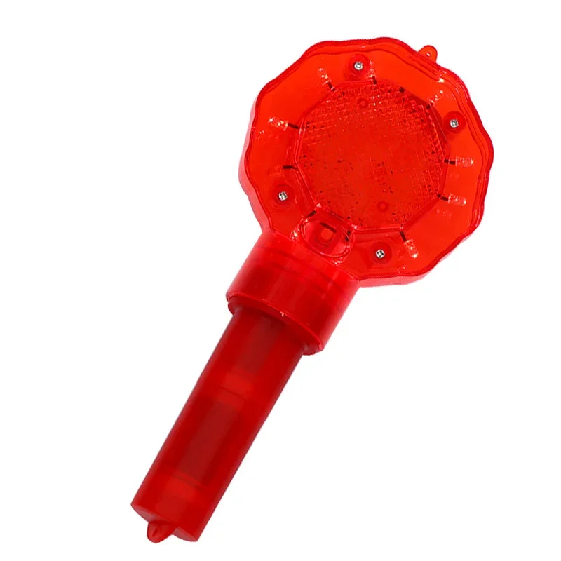 31CM Safety Light Control Induction Roadblock Light Led Indicator Stop Sign Red Plum Blossom Traffic Warning Light