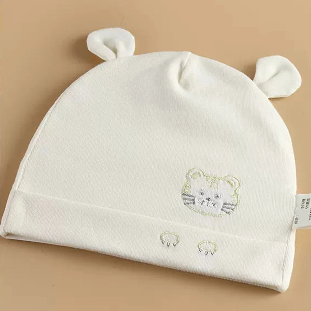 High Quality Baby Girl Hat Cotton Animal Print Cute Spring Autumn Newborn Baby Hat 0-3 Months Hospital Outdoor Head Protector