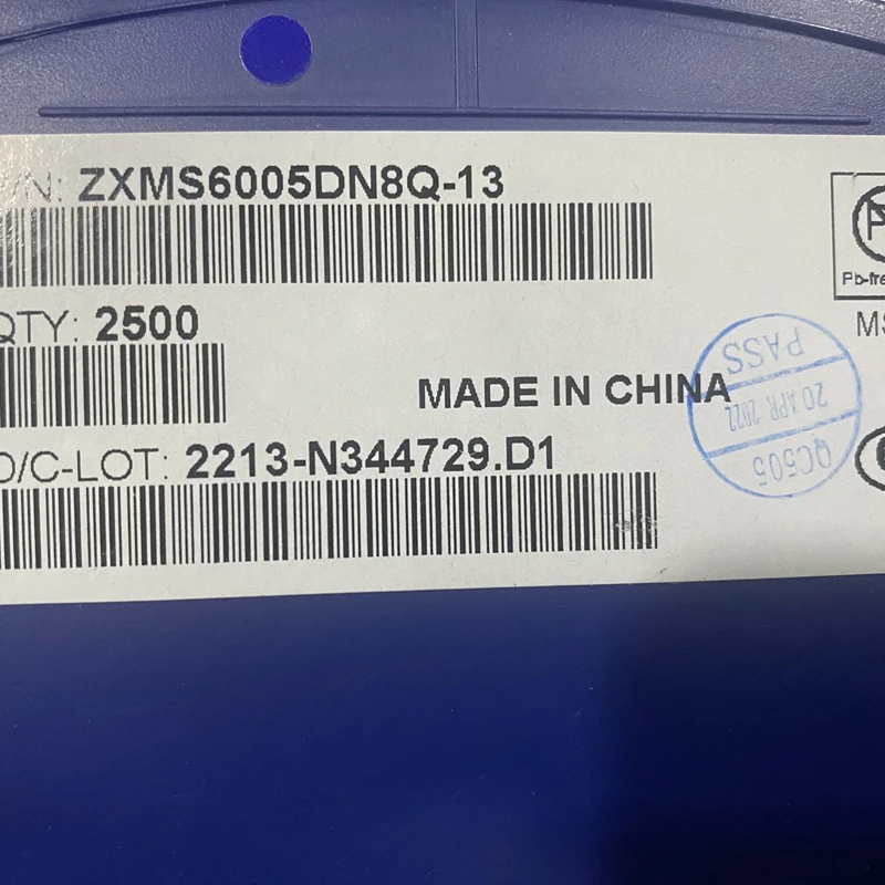 5PCS-20PCS ZXMS6005DN8Q-13 SOIC8 Silkscreen 6005DN8 Dual-channel N-channel 60V Self-protected MOSFET