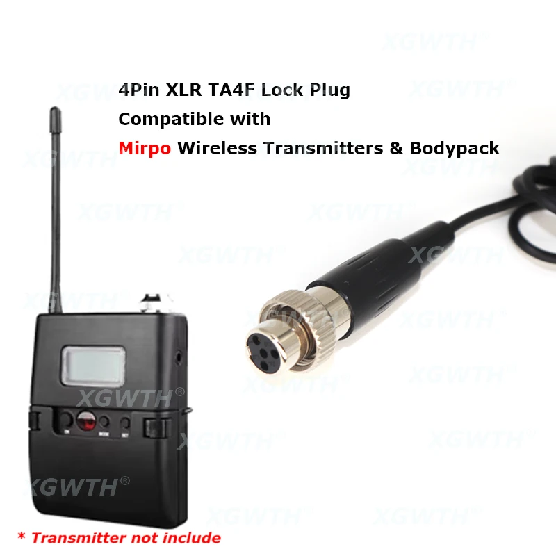 Profesjonalny mikrofon pojemnościowy jednokierunkowy klapa mikrofonu Lavalier dla Mipro System Mics Radio bezprzewodowe Beltpack Mini XLR 4Pin — zdjęcie produktu 4