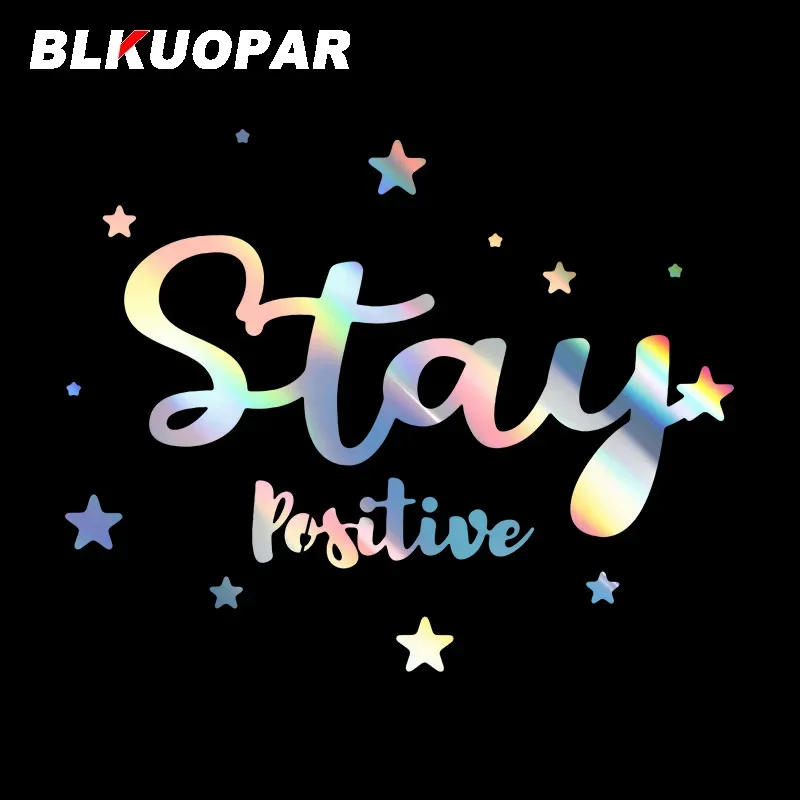 BLKUOPAR البقاء عبارة ملصقات السيارات الليزر الفينيل شخصية JDM ملصق مائي واقية من الشمس الوفير ويندوز الديكور قافلة حامي السيارة