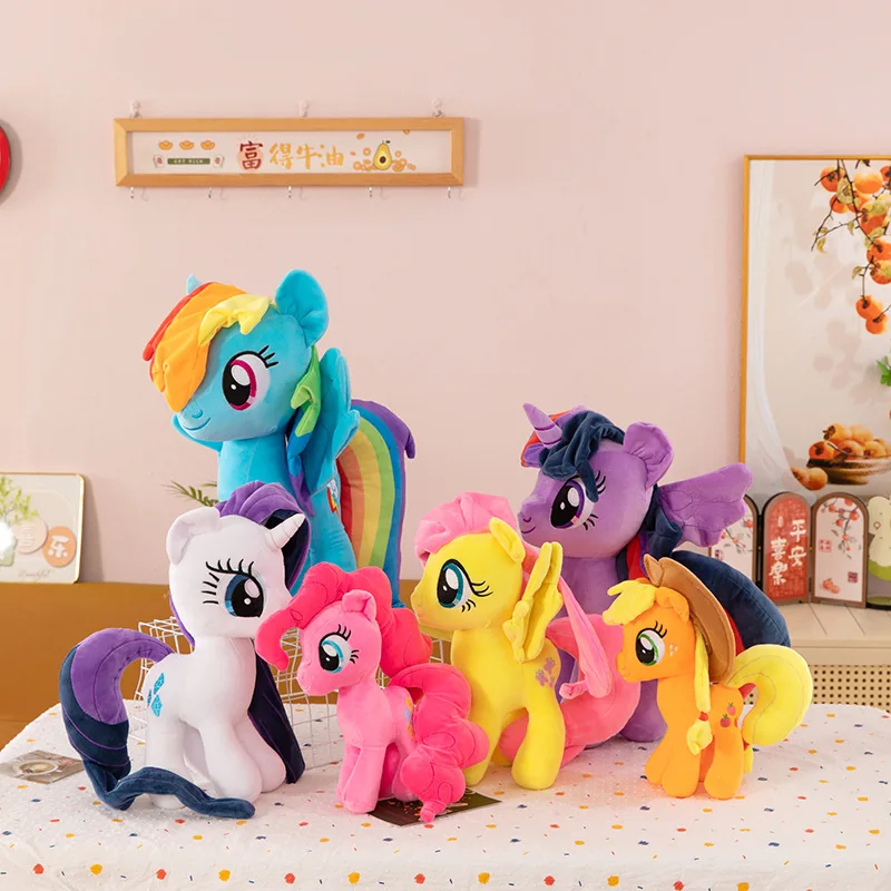 뜨거운 판매 플러시 유니콘 봉제 인형 장난감 어린이 생일 크리스마스 선물 귀여운 포니 봉제 인형 소녀 축제 선물 트렌디 장난감