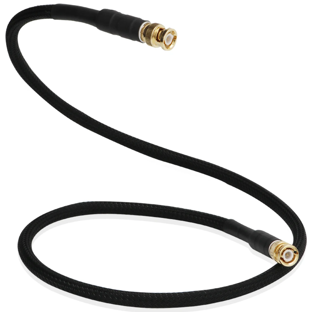 High-Fidelity Digital Coaxial Cable with BNC Connectors - Pure Silver Conductor, 10mm OD, HD Video & DI Radio Frequency HiFi Aud